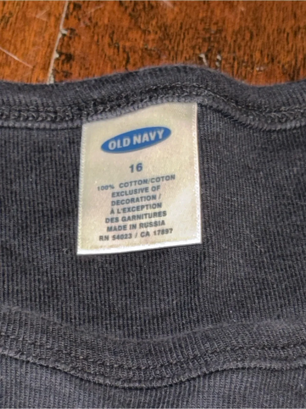 NWOT Old Navy black cat long sleeve cotton shirt with black cat graphic, size 16